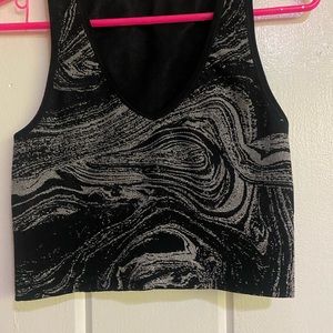 Athleta Aurora Seamless Shine Crop Rib Tank, Size M